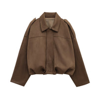 Chloé – Veste bomber oversize effet daim
