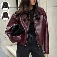 Veste Biker Similicuir Femme