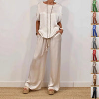 Ensemble Chic – Chemise Boutonnée & Pantalon Large