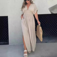 Robe Longue Chic à Col V